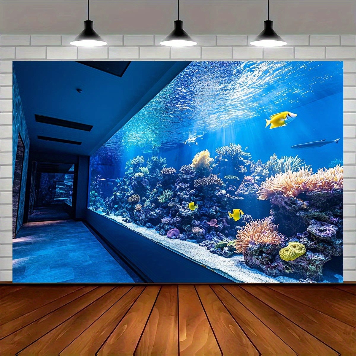 Reef Aquarium - لوحة جدارية زاهية لحوض السمك تحت