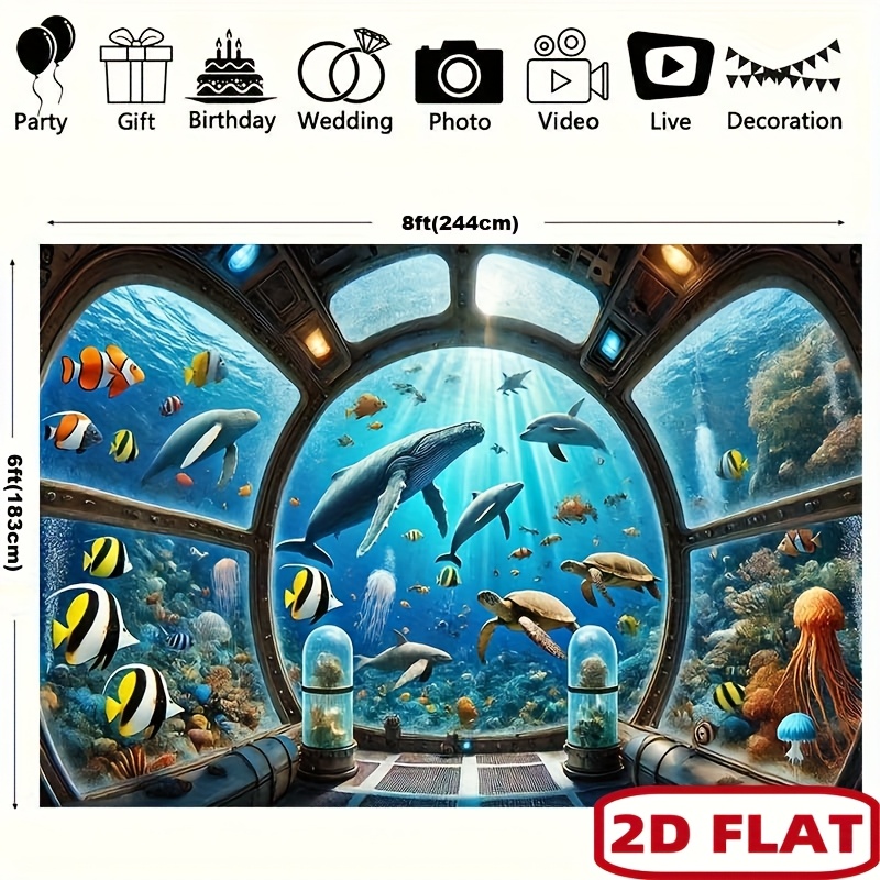 لوحة جدارية مطبوعة بتقنية الطب - مراجعة Ocean Aquarium وسعره