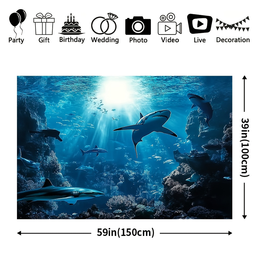 نسيج جداري مذهل لأسماك القرش ف - مراجعة Ocean Aquarium وسعره