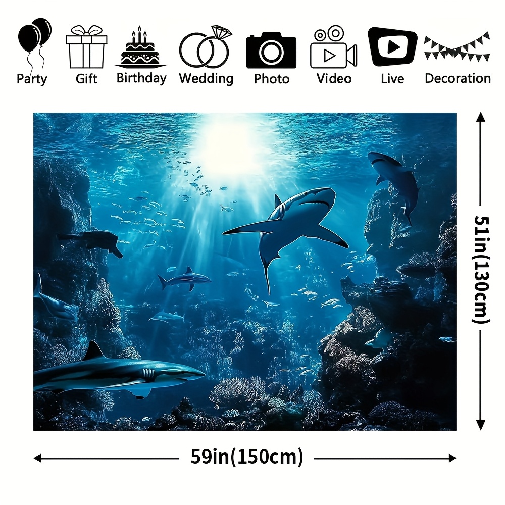 نسيج جداري مذهل لأسماك القرش ف - مراجعة Ocean Aquarium وسعره