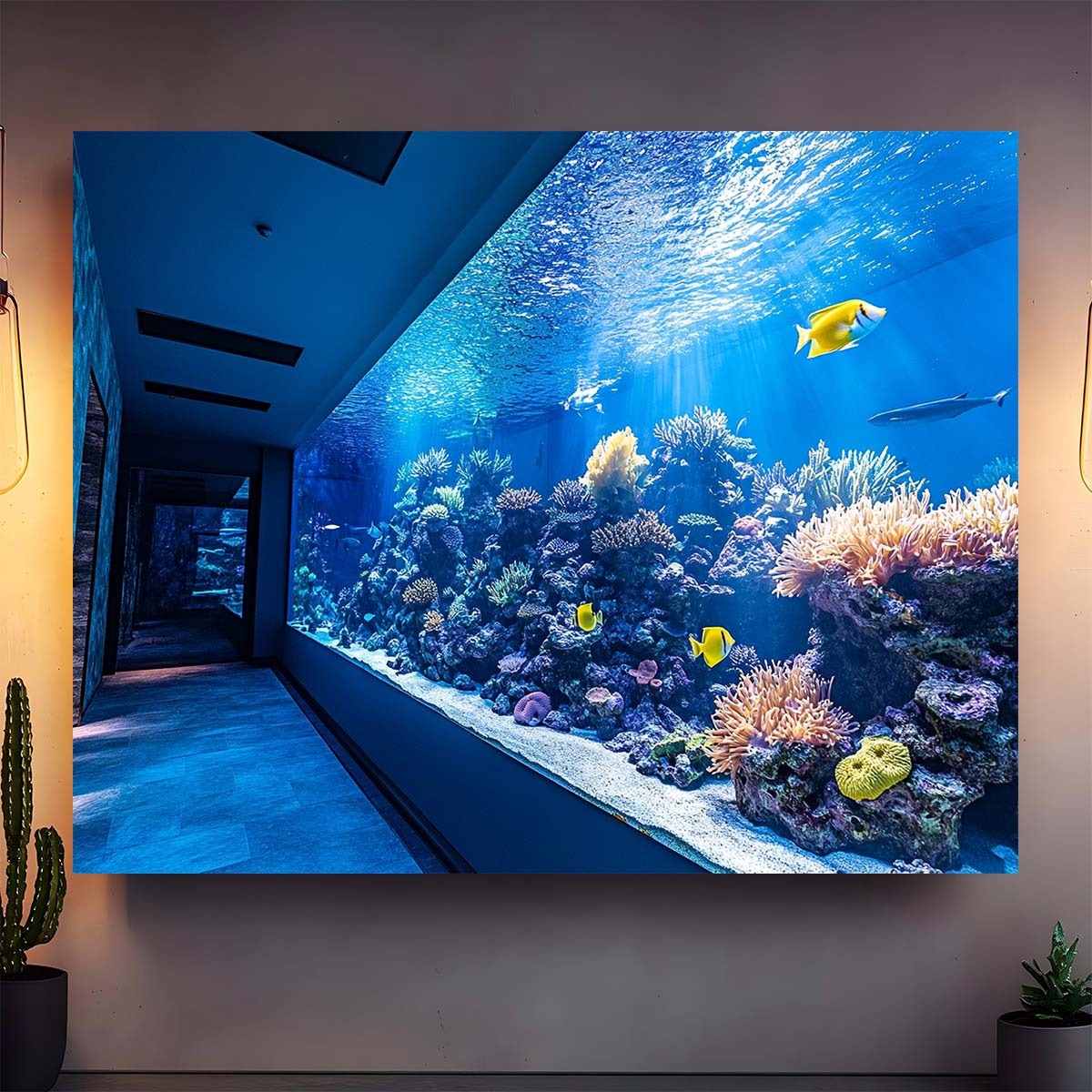 لوحة جدارية زاهية لحوض السمك ت - مراجعة Reef Aquarium وسعره