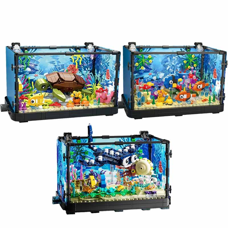 مجموعة مكعبات بناء حوض السمك م - مراجعة Ocean Aquarium وسعره