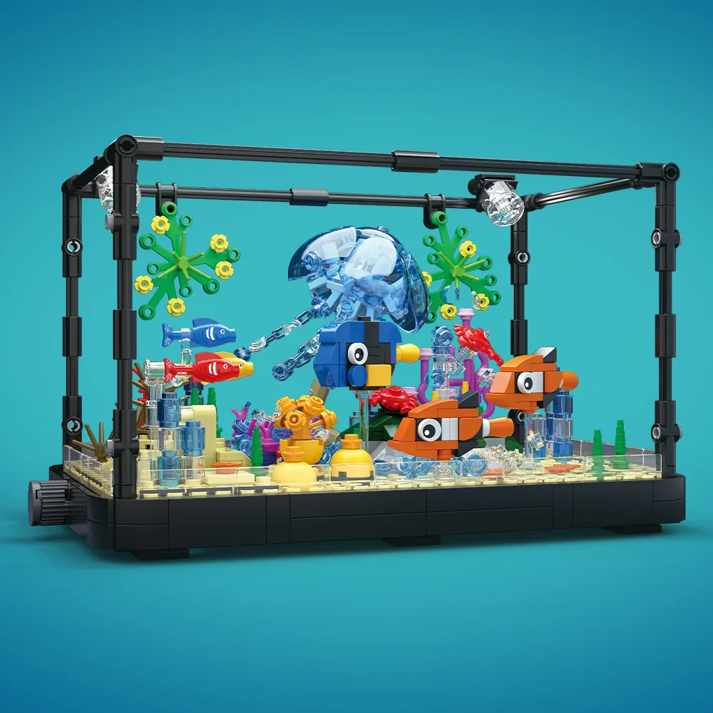 مجموعة مكعبات بناء حوض السمك م - مراجعة Ocean Aquarium وسعره