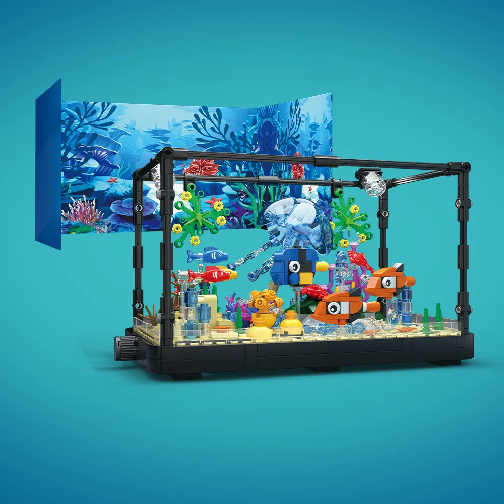 مجموعة مكعبات بناء حوض السمك م - مراجعة Ocean Aquarium وسعره