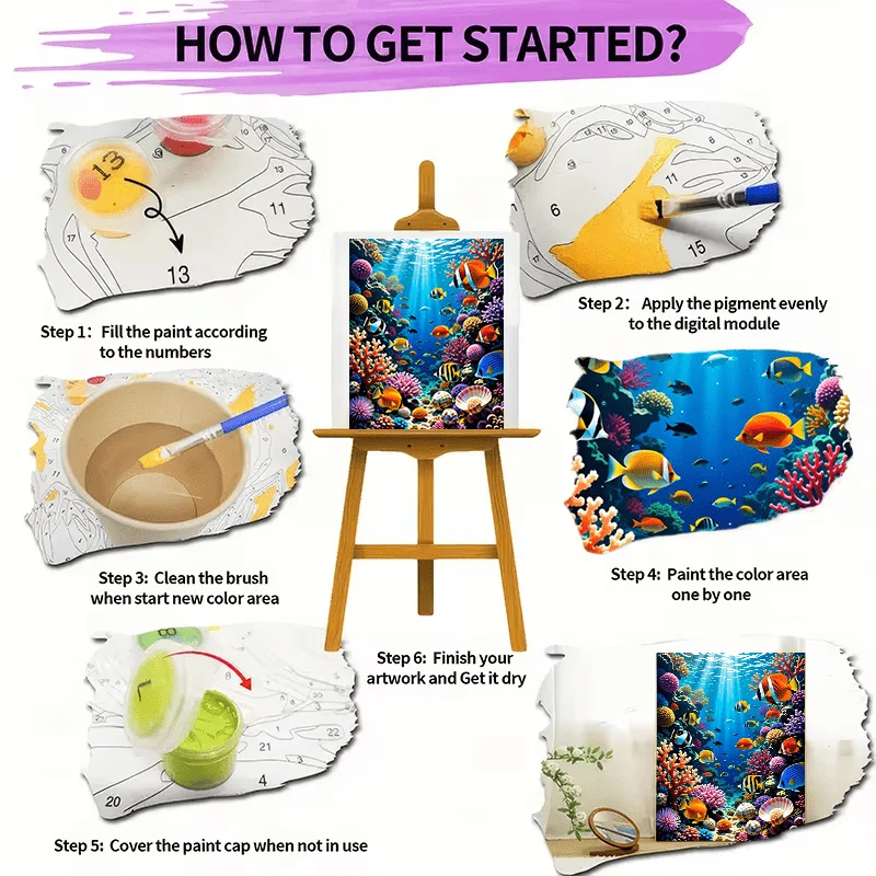 مجموعة رسم بالأرقام للمبتدئين  - مراجعة Marine Coral وسعره