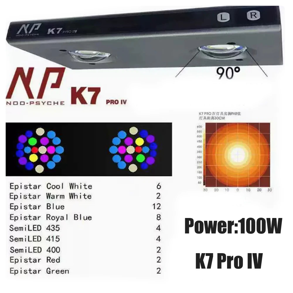 ضوء حوض السمك LED من نوع Noops - مراجعة Reef Lighting وسعره