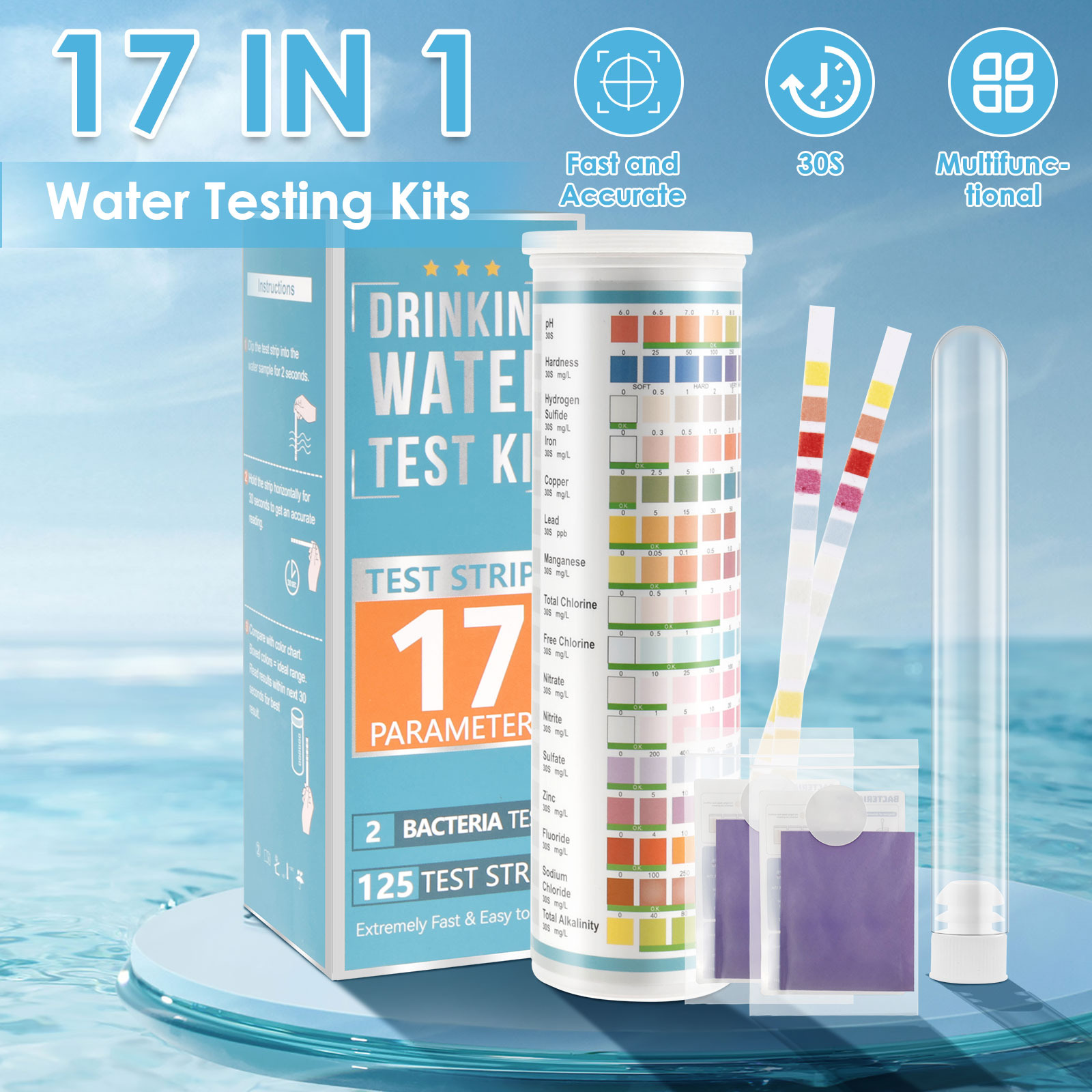 5-17 في 1 شرائط اختبار حوض الس - مراجعة Saltwater Tank وسعره
